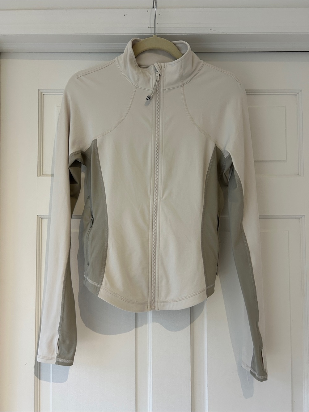 lululemon athletica throwback shape Cream Full-Zip Jacket-Size 10